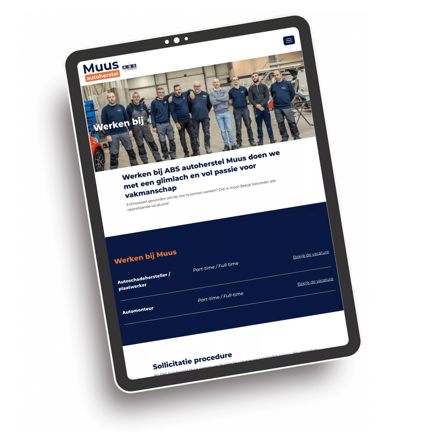 Werken bij website